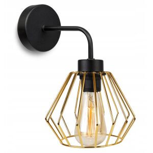 ELEGÁNS RETRO FALI LÁMPA DRÓTTAL, ARANY LOFT 146660889 - Fali lámpa