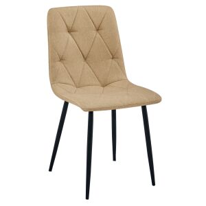 Krzesło LIBRA - brąz materiał / nogi czarne x 1 146663517 - Étkező szék