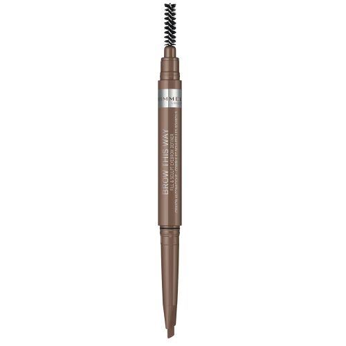 Rimmel London, Brow This Way, Double-Ended, Eyebrow Cream Pencil, 002, Medium Brown, 2.4 g