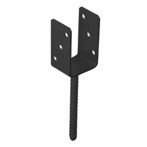 Beágyazható pillérláb, fekete horgony, 101x120x60 mm