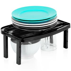 Fekete konyhai polc 31x22x14,5 / 11,5 cm