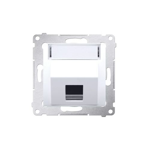 Egyszögű Keystone adataljzat fedél feliratozási mezővel, fehér Simon54 146667398