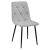 Krzesło LIBRA - jasny szary materiał / nogi czarne x 4 146672072