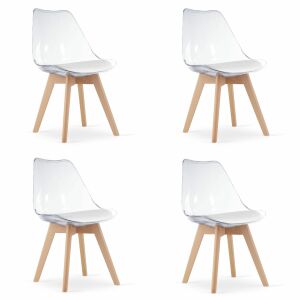 MARK szék - átlátszó / natúr lábak x 4 146672157 - Étkező szék