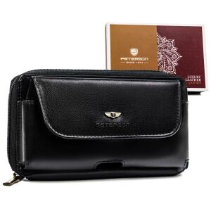 Peterson bőrtáska PTN 043-HUNT-1865 Fekete 146672685 - Férfi pénztárca