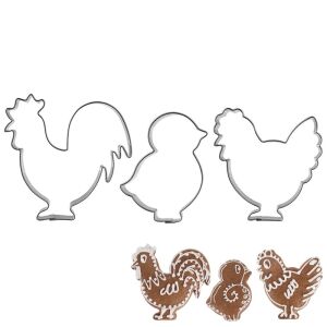 Sütikiszúrók kakas tyúk csibe 3 db. 146673168 - Sütemény kiszúró