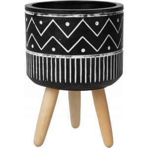 Cementborítás lábakon, fekete, 12 x 17 cm 146673967 - Kertépítés