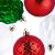 Törhetetlen karácsonyi gömbdíszek piros zöld fehér 6 cm 35 db. 146674305