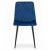 Elölnézet a TURIN sötétkék bársony étkezőszékről