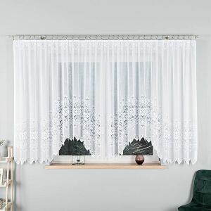 NADIA - Készre varrt jacquard függöny alul kivágással - 500x160 cm - fehér 146675398 - Függöny