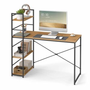 MAX 4.0 Számítógépasztal - tölgyfa / fekete lábak