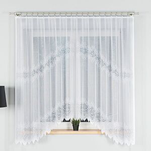 VIOLETTA - Készre varrt jacquard függöny alul kivágással - 300x180 cm - fehér 146680607 - Függöny