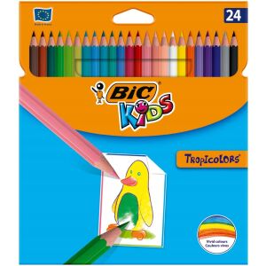 BIC zsírkréta 24 színű, Tropicolors2, 2510 db