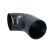 PEHD 125/90 könyök meghosszabbított véggel, fekete (HDPE csatorna) 146681350