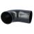 PEHD 125/90 könyök meghosszabbított véggel, fekete (HDPE csatorna) 146681350