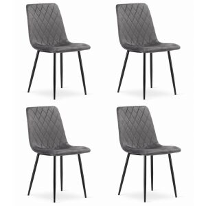 TURIN szék - sötétszürke bársony x 4 146681631 - Étkező szék