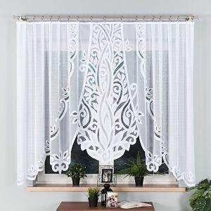 POLA - Készre varrt jacquard függöny alul kivágással - 300x160 cm - fehér 146681723 - Függöny
