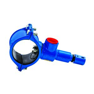 Csatlakozófúró DN160x32 PVC/PE csövekhez (önfúró), PN16, vízhez, GJS - gömbgrafitos öntöttvas 146684001 - KPE idom