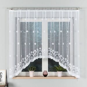 FLORENTYNA - Készre varrt jacquard függöny alul kivágással - 330x160 cm - fehér 146687398 - Függöny