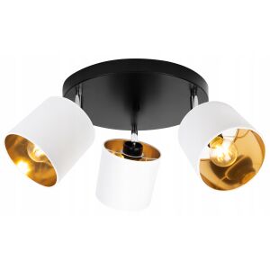 GAMA mennyezeti lámpa, állítható fényszög, 3 E27 izzó, fehér, arany középpont 146687549 - Lámpa & Világítás