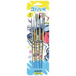 TERMÉSZETES SZŐR KEFE 5 db STITCH 0910 146688612 - Iskolai ecset