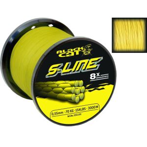 FEKETE CAT S-LINE ZONAT 0,55MM 1M 70KG SÁRGA 2352255 146689214 - Fonott zsinór