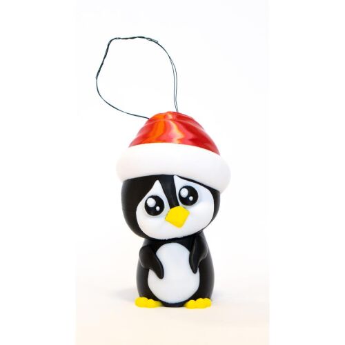 3D nyomtatott Pingvin Mikulás Sapiban - Karácsonyfadísz 146691541