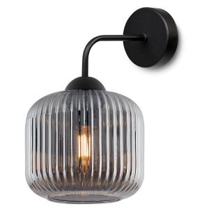 RIFFLE FEKETE FALI LÁMPA 1 LAPOS GRAFIT LÁMPABÚRA HENGERES E27