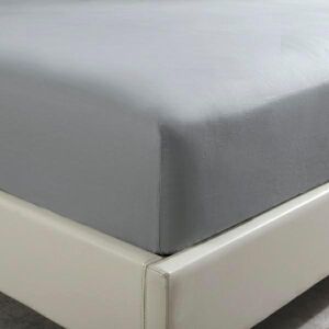 Szatén lepedő gumival 160x200 grafit egyszínű I24 magas matrachoz