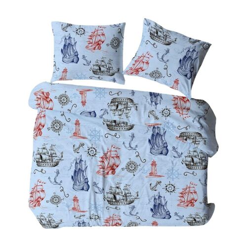 Pamut ágyneműkék többszínű sötétkék 160x200 1824N Bielawa KARO 146691736