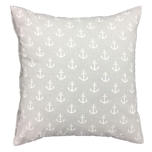 Pamut párnahuzat 40x40 930E szürke, mindkét oldalon fehér horgonyokkal 146691802