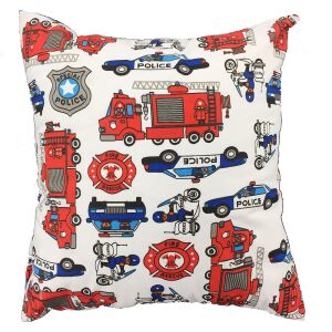 Pamut párnahuzat 40x40 1111E Tűzoltó Rendőrség kétoldalas 146692255 - Dekoráció