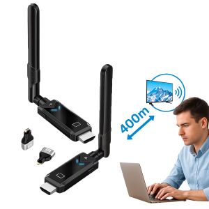 Kit Extensie HDMI Wireless 400m ENZIRO®, Transmitator si Receptor Full HD 1080P 60Hz, Plug & Play, Dual Band 2.4G/5G, Alimentare USB 5V, cu 2 Adaptoare, pentru Streaming Audio/Video de la Lap 146693157 - Hub-uri HDMI
