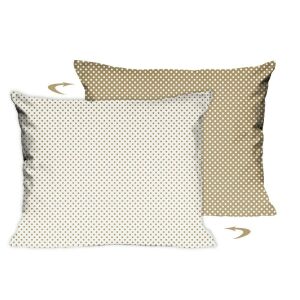 Pamut párnahuzat 40x40 R138 fehér bézs borsó 330N 344N 146693989 - Dekoráció
