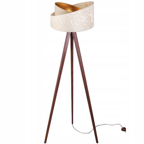 ÁLLÓLÁMPA, ÁLLÓ, ÁLLVÁNYOS, FA LÁMPABÚRA MINTÁVAL