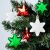 Törhetetlen karácsonyi gömbdíszek csillagok piros zöld fehér 6/5 cm 16 db. 146695428
