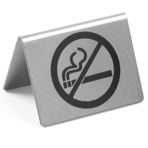 TILOS A DOHÁNYZÁS tájékoztató tábla, rozsdamentes acél - Hendi 663660