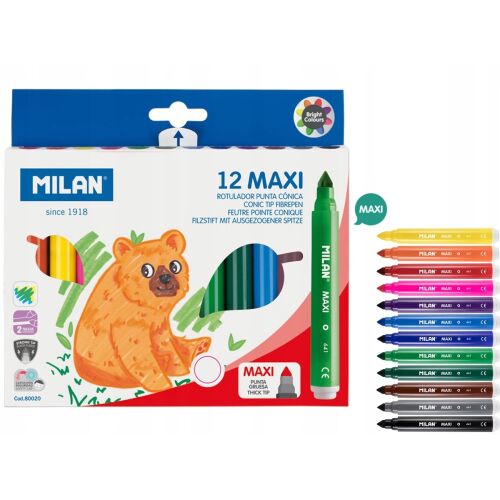 MAXI SÍKOS HEGYŰ TOLAK 12 SZÍNNEL 0200