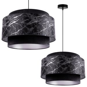 Mennyezeti lámpa, függesztett csillár, lámpaernyő, fekete
