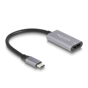 Delock USB Type-C  adapter HDMI (DP Alt Mode) 8K-hez HDR funkcióval alumínium (60021) 146699312 - HDMI átalakító