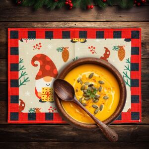 Karácsonyi tányéralátét - manó - 46 x 32 cm (59749B) 146699321 - Tányéralátét