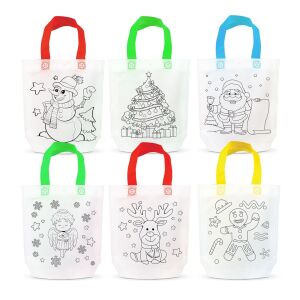 Színezhető táska - karácsonyi - 4 filccel - 24 x 22 cm - 6 féle (57320C)