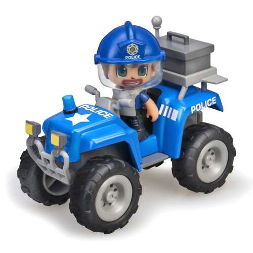 Famosa Pinypon Action - Police Quad cu 1 figurină de polițist