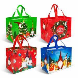 Karácsonyi ajándéktáska - 31 x 25 x 17 cm - 4 féle (59729)
