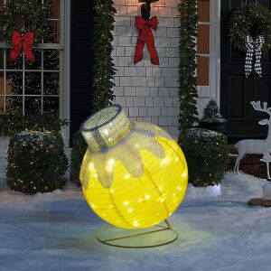 Világító dekoráció - gömbdísz - 60 LED - 60 x 83 cm - arany - 100-200V AC (59772A) 146699779 - Szezonális dekoráció