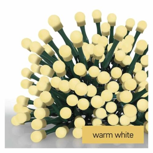 LED karácsonyi fényfüzér,cseresznye-golyók,48 m,kültéri és beltéri,meleg fehér,progr,időz.