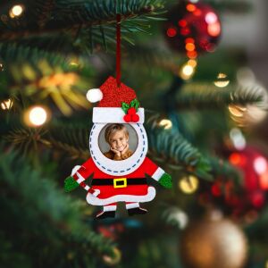 Karácsonyi fénykép dekoráció - filc - csengettyűvel - akasztható - 13 x 17 cm - 3 féle (59730) 146700026 - Szezonális dekoráció