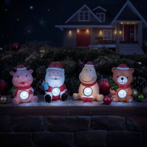 Szolár karácsonyi dekoráció - hidegfehér - 4 féle - 6 x 5 x 10 cm (59762) 146700256 - Karácsony