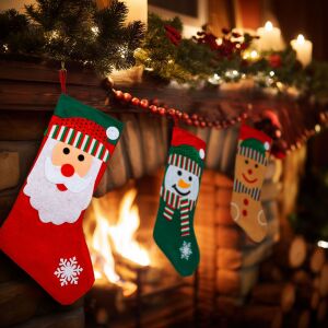 Karácsonyi csizma - 42 x 24,5 cm - textil - 3 féle (58668B) 146700482 - Szezonális dekoráció