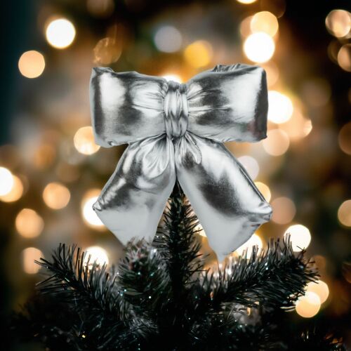 Masni dekoráció - csillogó ezüst - 21 x 19 cm (59745B) 146700624